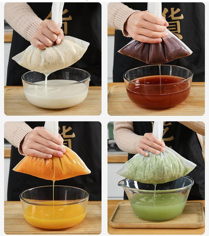 Reusable Nylon Mesh Filter Bag - Multi-Use Food Strainer for Tea, Yogurt, Cheese, Brew, Nut Milk & Soy Milk Preparation