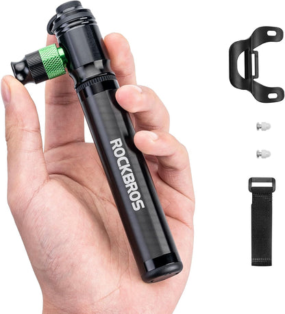 Portable Bike Pump – 130 PSI Durable Aluminum Alloy Hand Air Pump for MTB, Road Cycling, Schrader & Presta Valve Ready