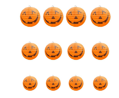 Halloween Pumpkin Paper Lanterns – Jack O’ Lantern Hanging Decor for Indoor and Outdoor Halloween Party Decorations