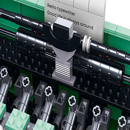 Retro Typewriter Building Blocks Set – 820pcs Micro Creative Construction Toy for Adults & Kids