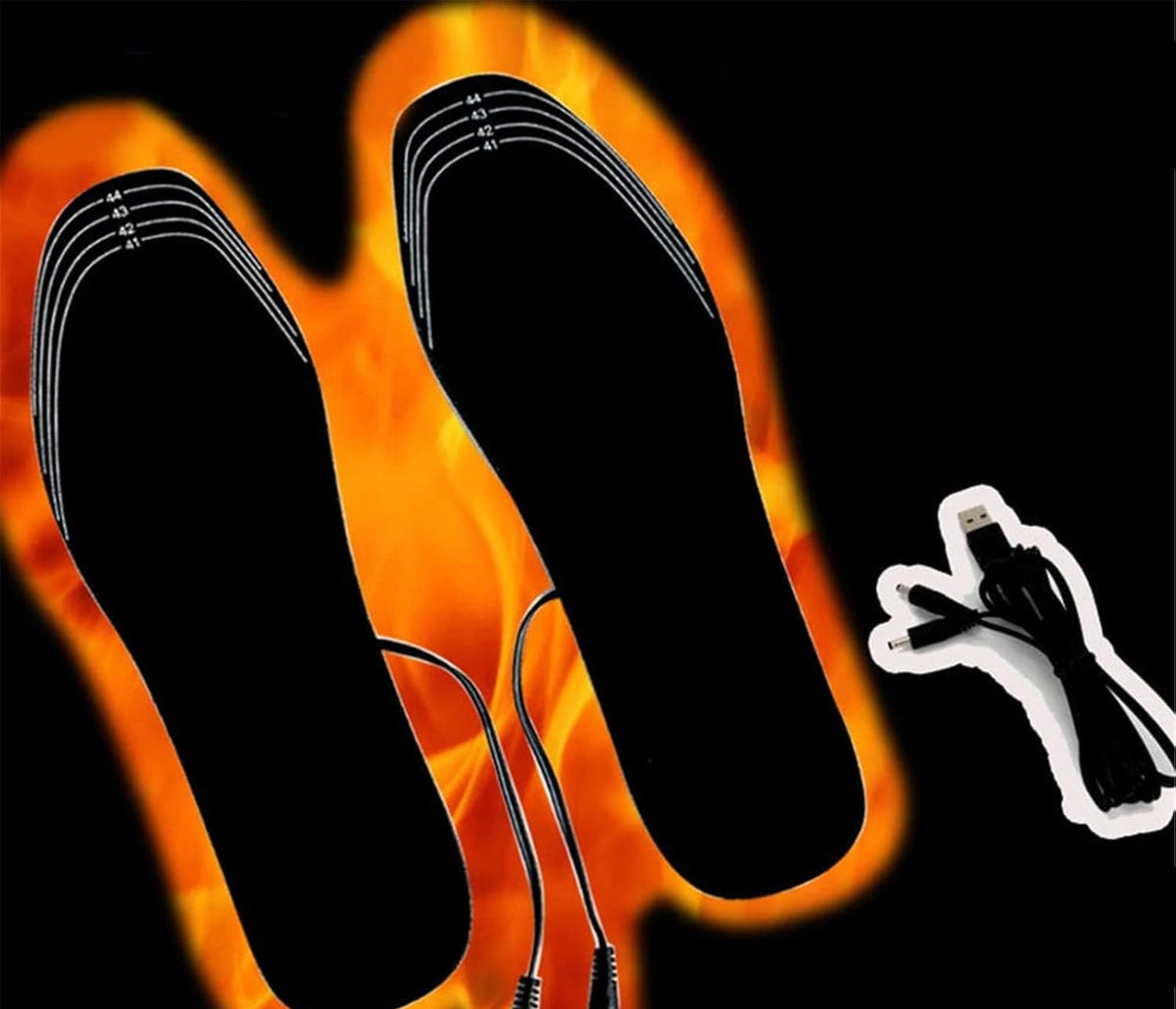 Winter Electric USB Heated Insoles –  Foot Warmers with Soft Pads for Outdoor Sports, Comfortable Thermal Protection, and Cold Weather Relief