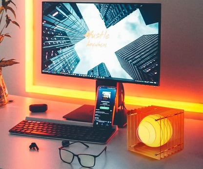 Acrylic Thousand-Layer Moon Lamp – Dreamy DIY Suspended Desktop Light for Artistic Home Decoration