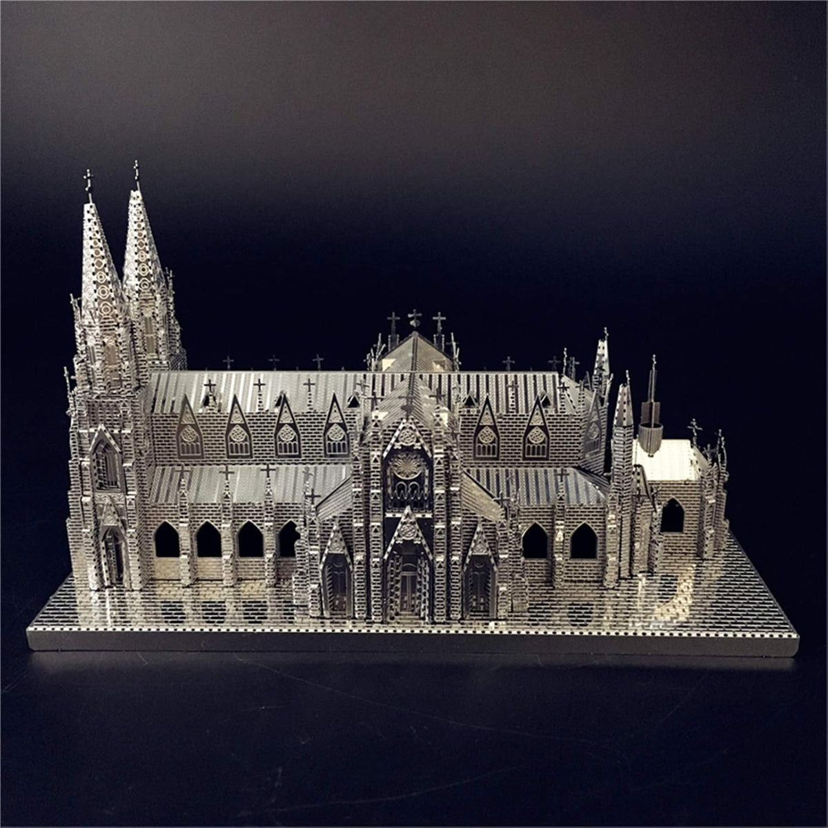 Metal Cathedral Puzzle – 3D St. Patrick’s Laser-Cut DIY Assembly Model Kit for Creative Gifts