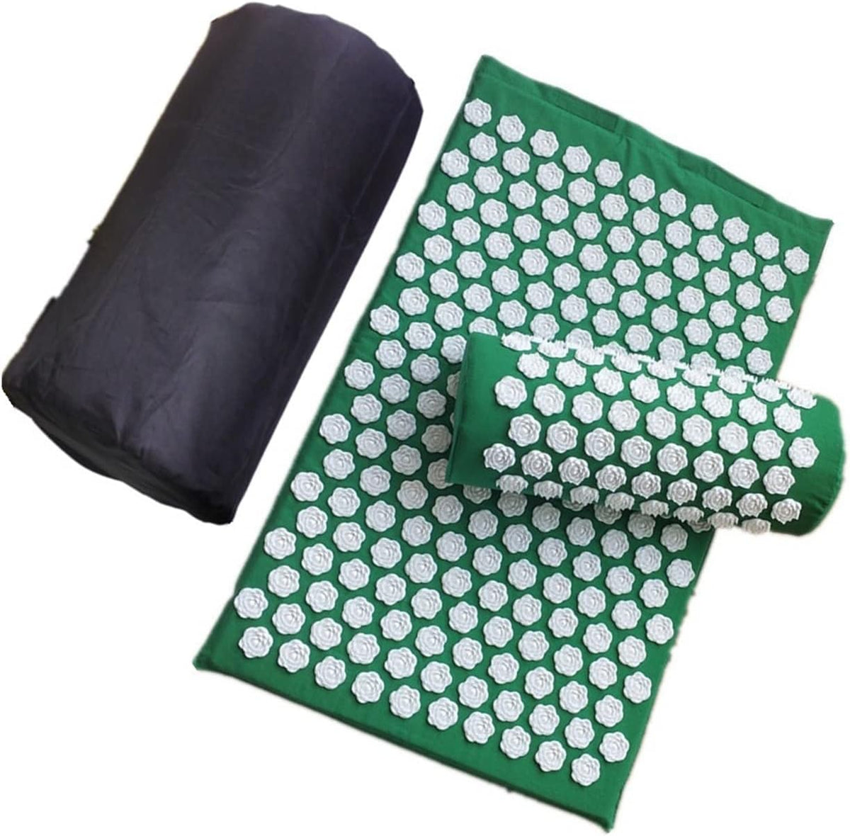 Acupressure Yoga Mat & Pillow Set – Kuznetsov’s Spike Applicator for Full-Body Massage, Stress Relief & Foot Reflex Therapy