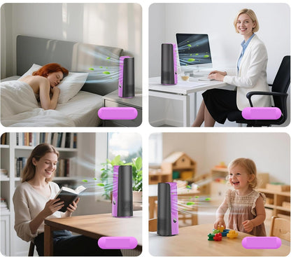 Mini Bladeless Desktop Fan - Air Cooler with Spray Humidifier and Circulating Cool Air for Office or Personal Use