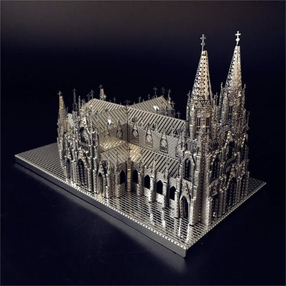 Metal Cathedral Puzzle – 3D St. Patrick’s Laser-Cut DIY Assembly Model Kit for Creative Gifts