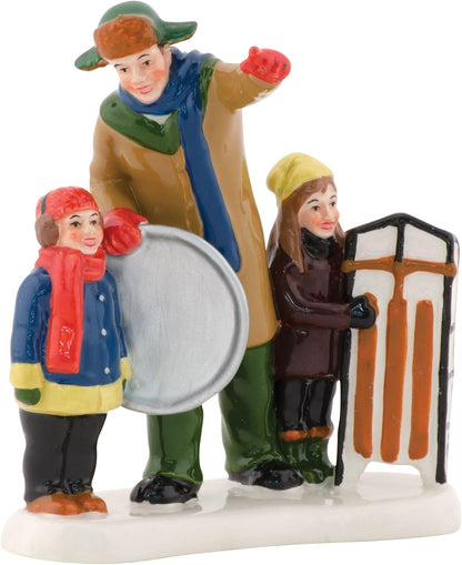 Snow Village Christmas Vacation Figurine – Clark’s End Run 5.9” Lit Scene Collectible Holiday Decoration, Multicolor Display Piece