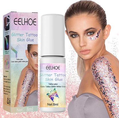 Glitter Tattoo Gel – Skin-Safe, Creative Paint for Eye Makeup, Body Art & Face Decoration with Long‑Lasting Sparkle