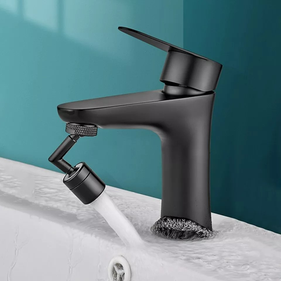 Black Flexible Faucet - 720° Bendable Kitchen Sink Tap Spray Head Tools