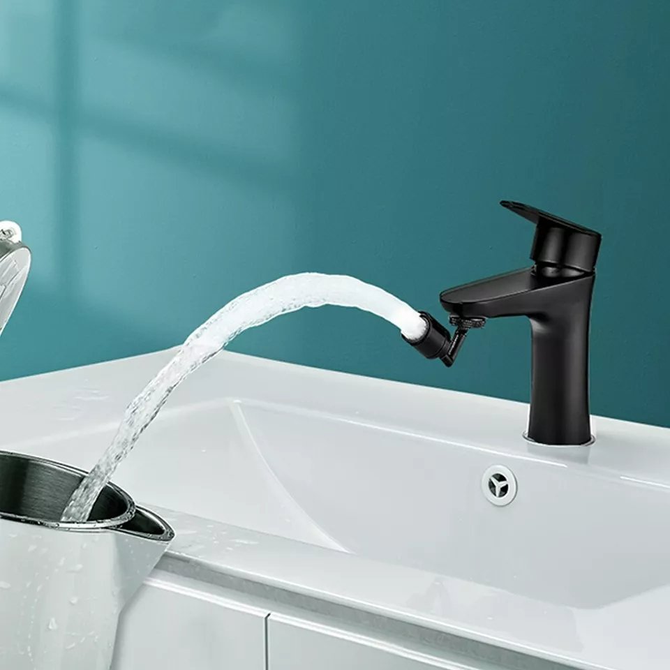 Black Flexible Faucet - 720° Bendable Kitchen Sink Tap Spray Head Tools