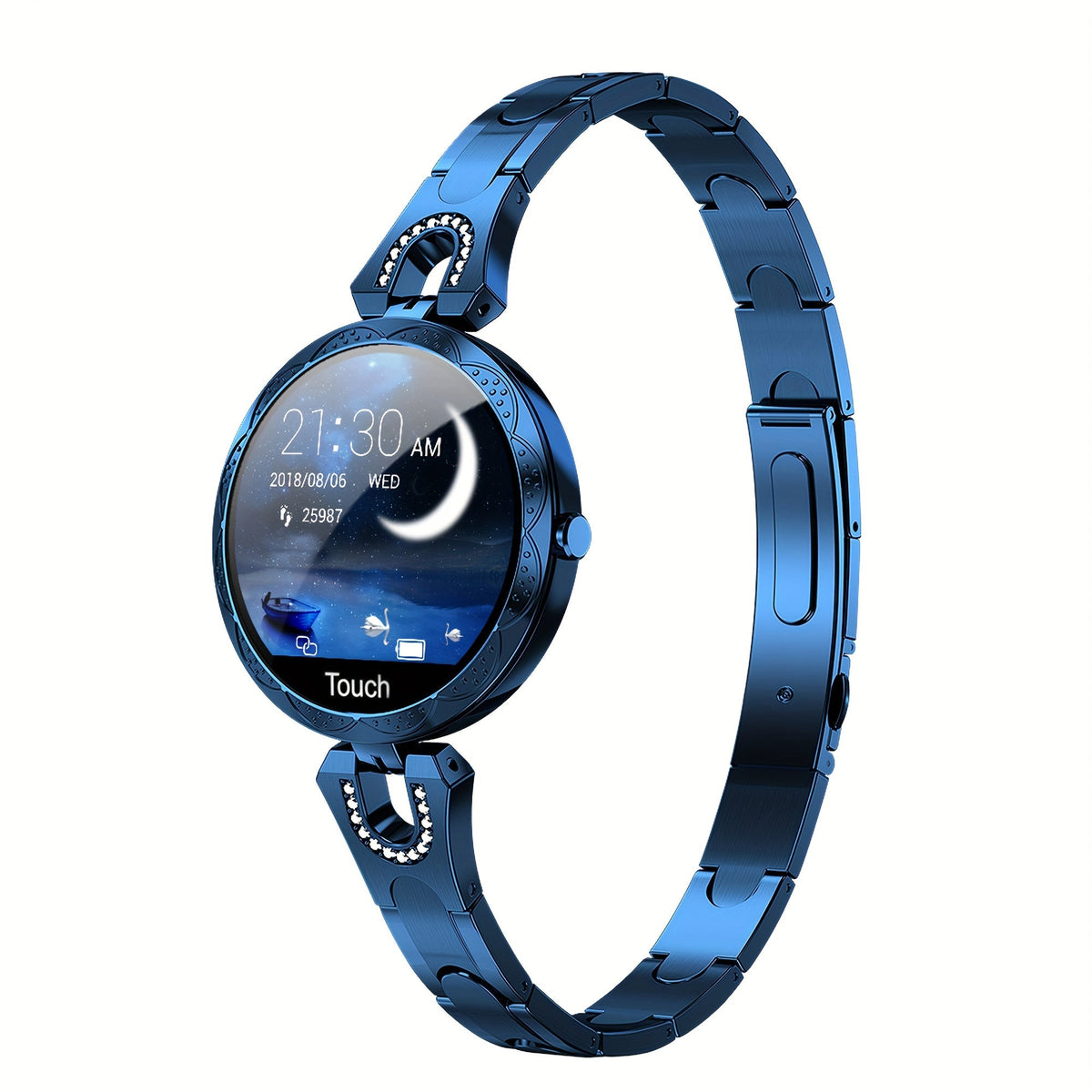 Fashion Diamond Smartwatch for Women – 1.09” Full Touch Screen, Call Function, 100+ Sports Modes, Pedometer, Elegant Design