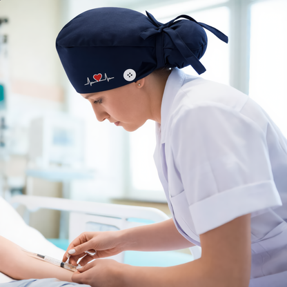 Adjustable Scrub Caps for Women – Lightweight Breathable Nurse Hats with Ponytail Holder for Doctors and Healthcare Staff