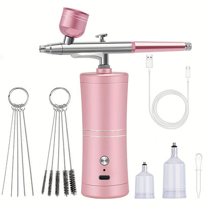 Rechargeable Portable Airbrush Kit – Compressor-Powered, Ideal for Makeup, Nail Art, and Creative DIY Painting Projects