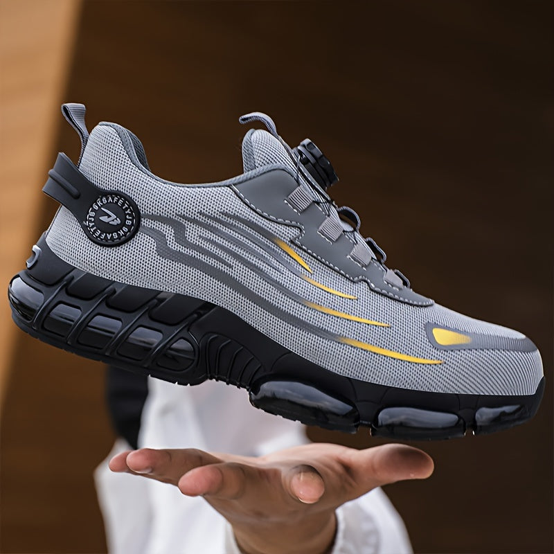 Men’s Steel Toe Safety Work Shoes – Breathable Non-Slip Sneakers with Puncture Protection for Outdoor & Casual Wear