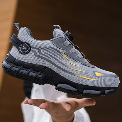 Men’s Steel Toe Safety Work Shoes – Breathable Non-Slip Sneakers with Puncture Protection for Outdoor & Casual Wear