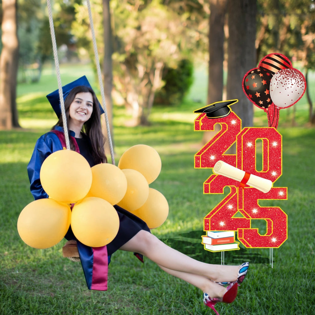 Graduation Yard Sign – Large 3.5ft Outdoor Celebration Decoration with Stakes, Class of 2025 Congrats Grad Lawn Signs