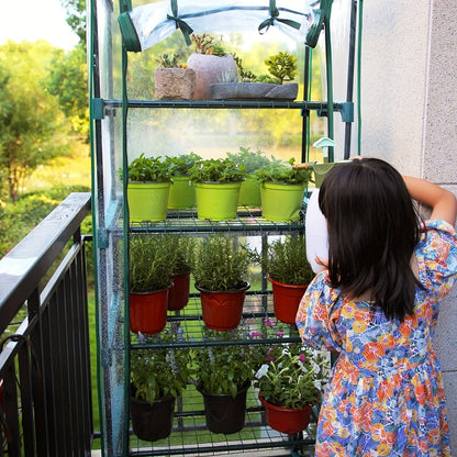 Greenhouse PVC Plant Protector Cover – 4-Tier Transparent Waterproof Replacement Cover for Garden Plant Shelter, Indoor and Outdoor Use