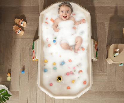 Kids Portable Collapsible Bathtub – Odor-Free, Space-Saving PVC Bath Tub with Anti-Slip Base, Ideal for Home or Travel for Ages 0–8