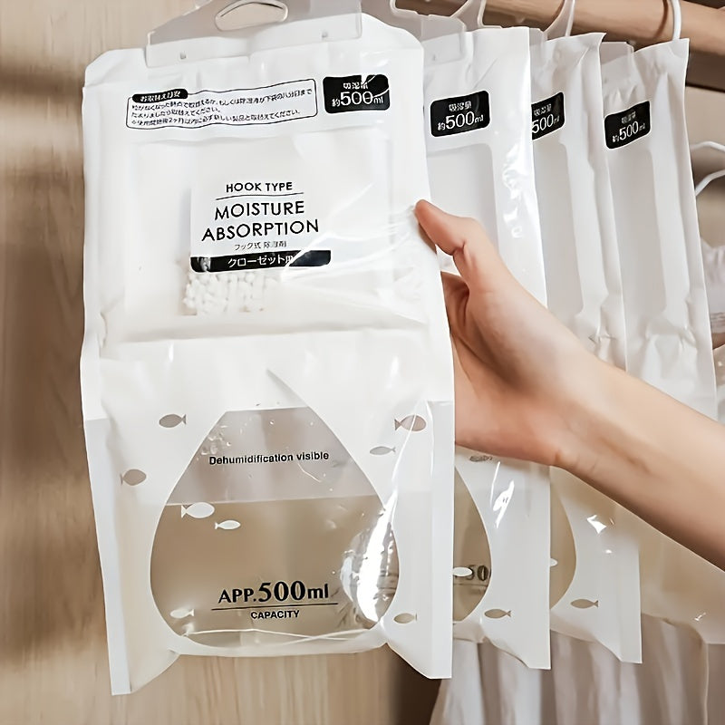 Hanging Desiccant Moisture Absorber Bags – No-Power Damp Traps for Closets, Wardrobes, Cabinets, Basements and Storage