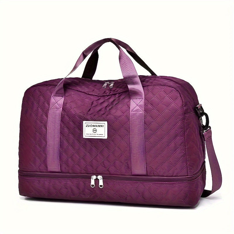 Luxury Large-Capacity Duffel Bag – Dry/Wet Separation, Multiple Pockets, Shoulder & Crossbody Strap, Perfect for Gym, Travel, and Weekend Getaways