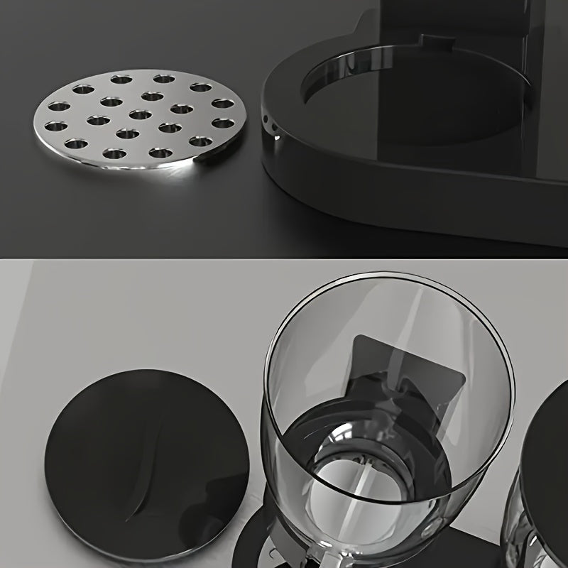 Three Grain Cereal Dispenser – Modern Black Kitchen Organizer with Snack Storage for Breakfast, Pantry, and Family Convenience