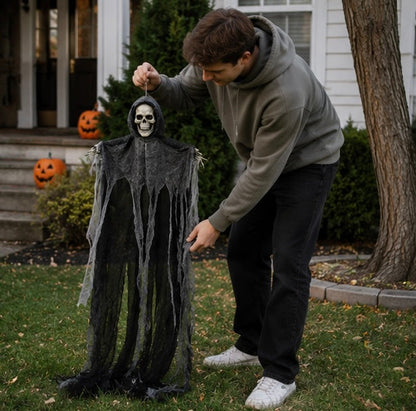 Halloween Skeleton Hand Props – Realistic Plastic Human Bone Decorations for Garden, Patio, Outdoor Lawn, and Haunted Party Displays