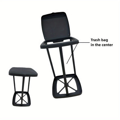 Collapsible Square Outdoor Trash Can – Large-Capacity Garbage Bin with Foldable Frame for Campsites, Gardens, or Kitchen Efficiency