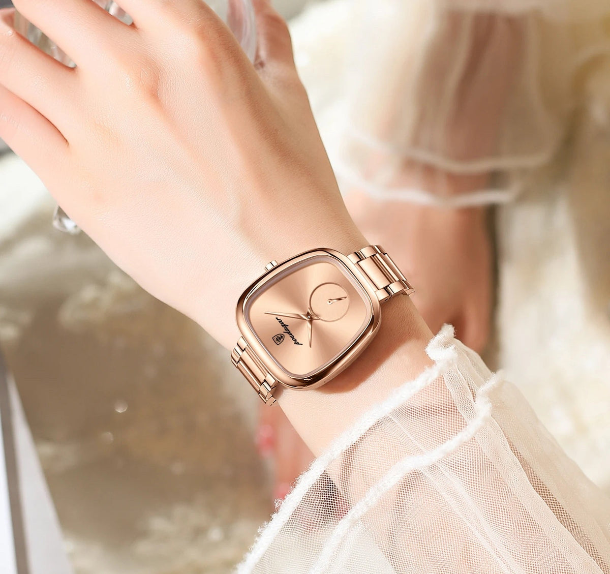 Waterproof Watch for Women – Stainless Steel Quartz Timepiece with Elegant Design, Fashion Accessory for Daily Wear