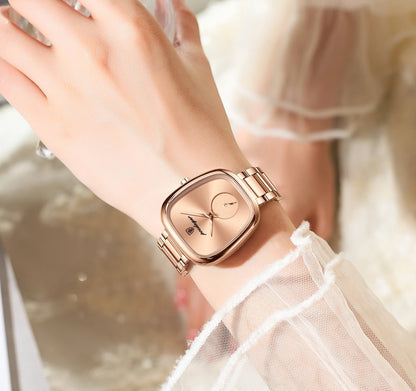 Waterproof Watch for Women – Stainless Steel Quartz Timepiece with Elegant Design, Fashion Accessory for Daily Wear
