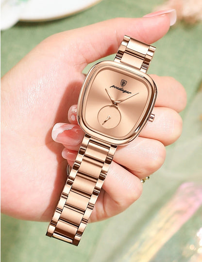 Waterproof Watch for Women – Stainless Steel Quartz Timepiece with Elegant Design, Fashion Accessory for Daily Wear