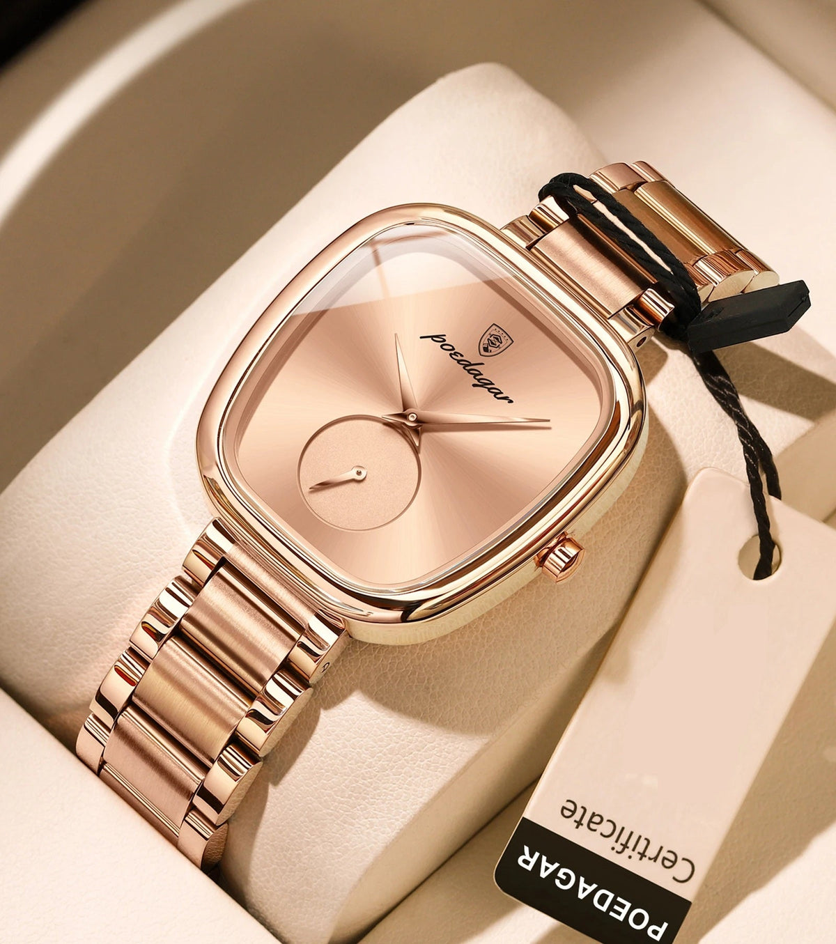 Waterproof Watch for Women – Stainless Steel Quartz Timepiece with Elegant Design, Fashion Accessory for Daily Wear