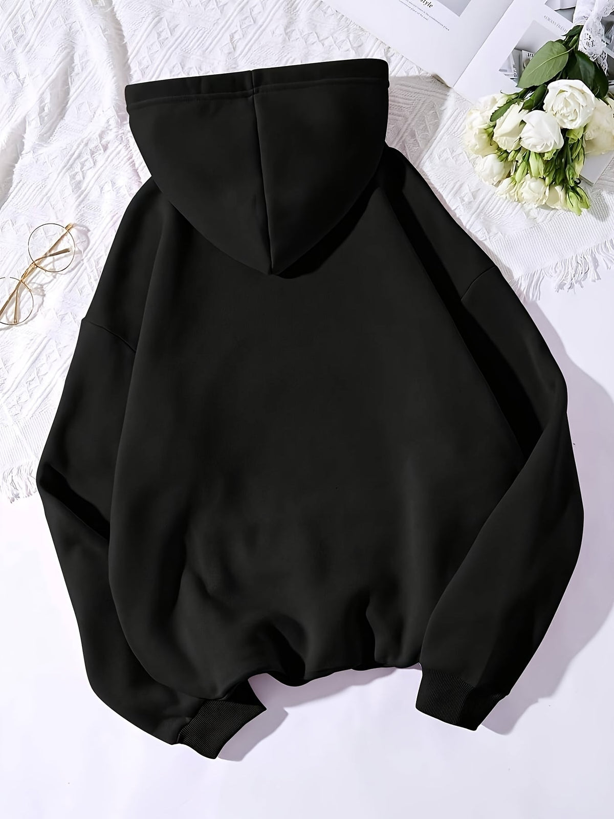 Men’s Casual Hoodie with Kangaroo Pocket – Graphic Printed Polyester Sweatshirt for Spring & Fall Outfits