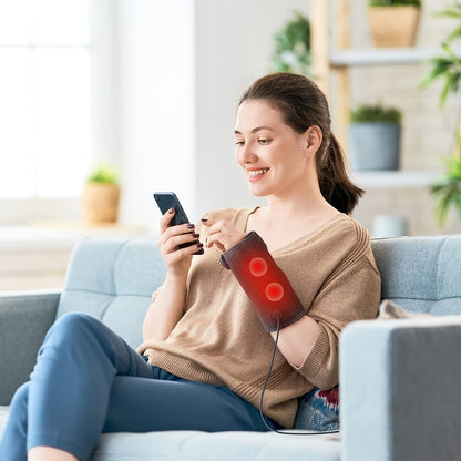 Relax Heated Wrist Support Brace – Hand Warmer with Artificial Stones, Pain Relief Pad, Ideal Gift for Parents and Friends
