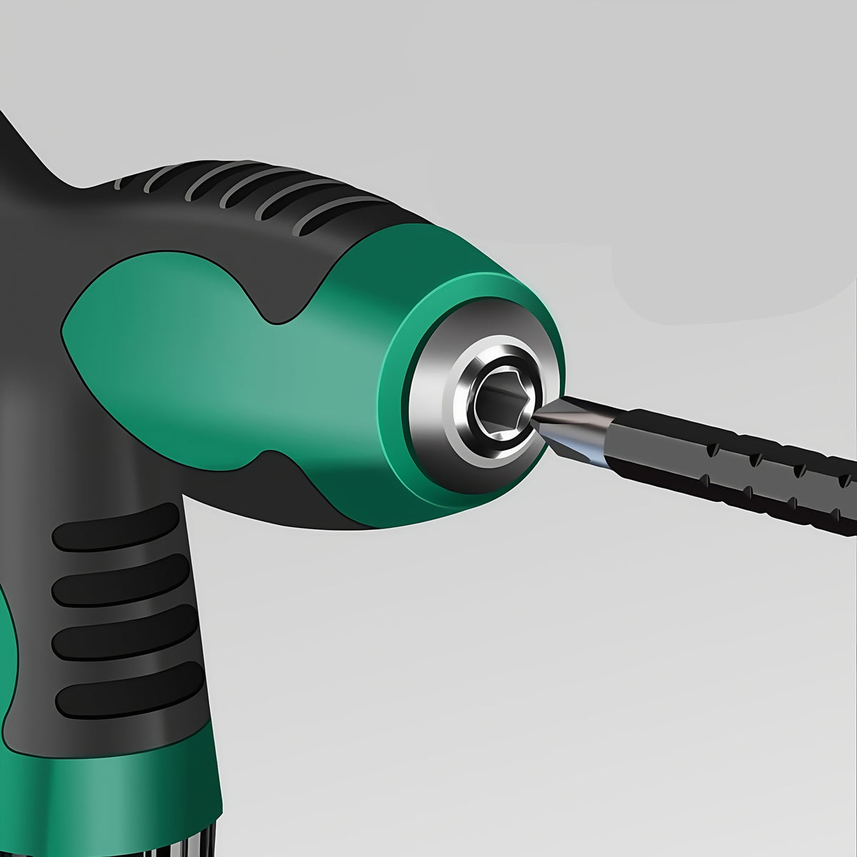 T-Handle Ratchet Screwdriver – Adjustable Anti-Slip Steel Driver with Forward/Reverse Gears for Home & Office Use