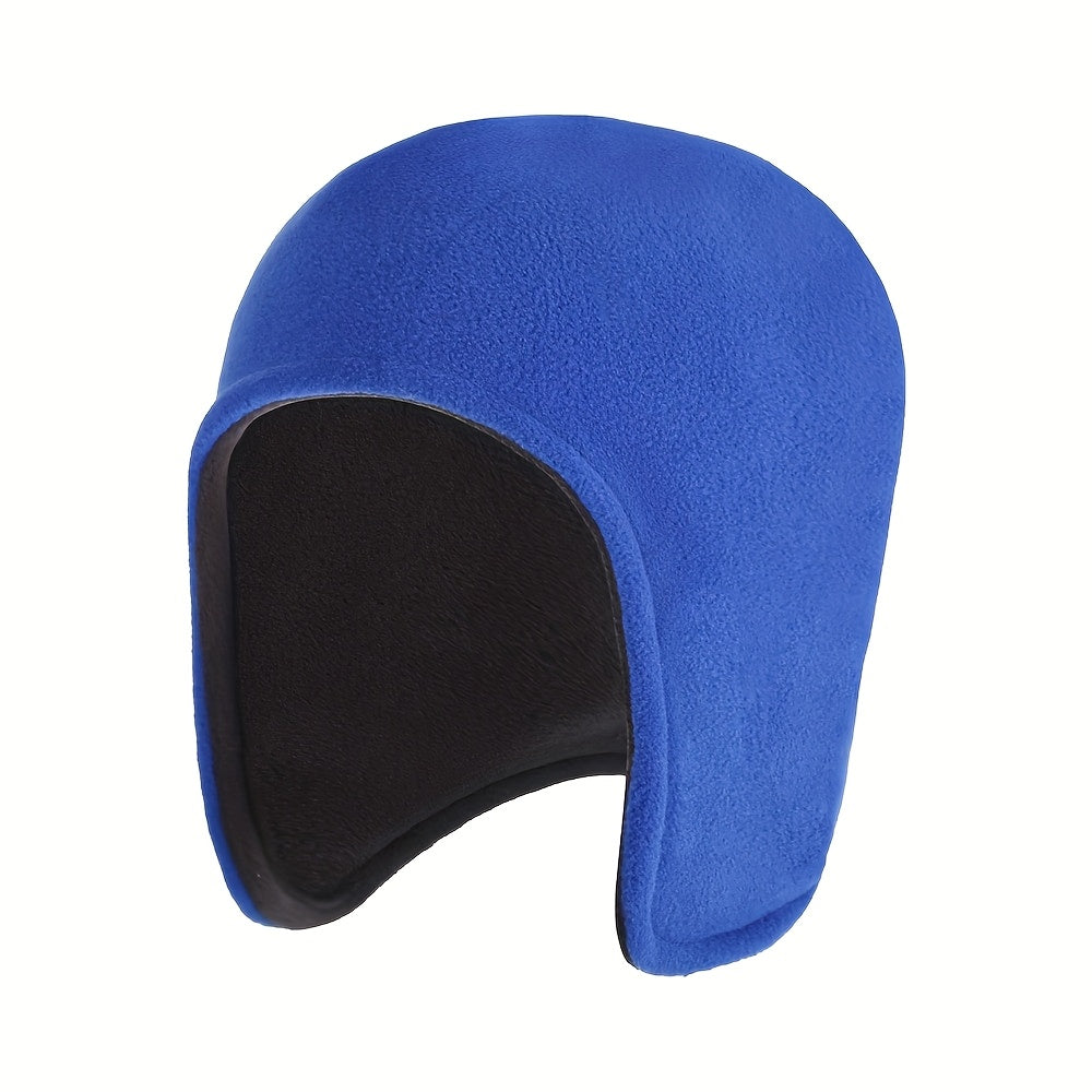 Fleece-Lined Cold-Proof Beanie Hat – Double-Layer Winter Warm Cap for Men & Women, Soft Polyester, Ideal Holiday Gift for Cold Weather