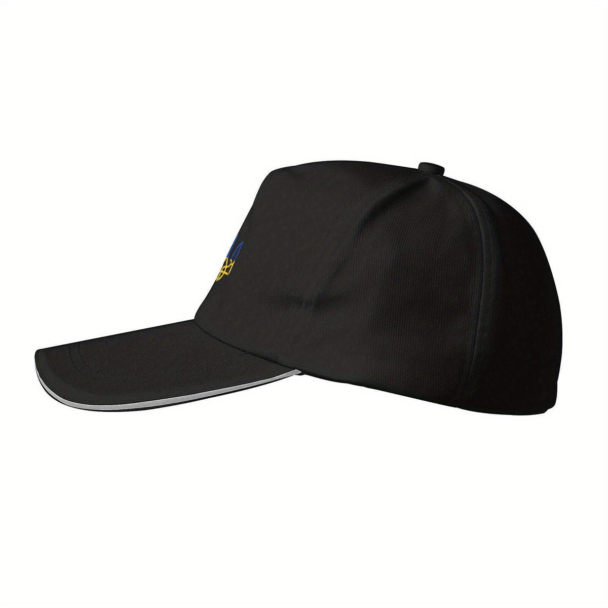 Ukraine Flag Baseball Cap – Patriotic Adjustable Hat with Trident Emblem, Breathable Black Cap for Outdoor Style & Pride