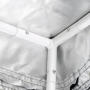 Hydroponic Mylar Grow Tent with Observation Window – 24x24x48" Indoor Reflective Plant Growing Tent with Floor Tray & Light Blocking