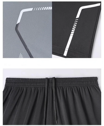 Breathable Shortsleeve Ice Silk Men’s Sportswear Set – Quick-Dry, Sweat-Wicking Running Outfit for Summer, Basketball & Fitness