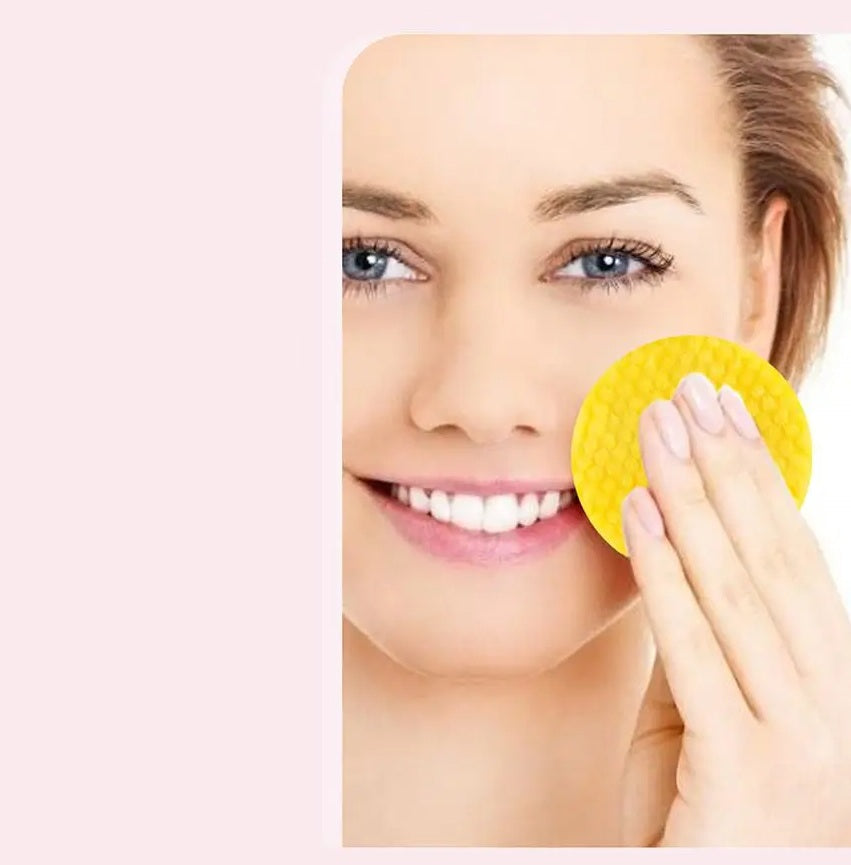 Turmeric Kojic Acid Exfoliating Pads – Deep-Cleansing Lemon Brightening Cotton Skincare Pads for Whitening & Detox Facial Treatment