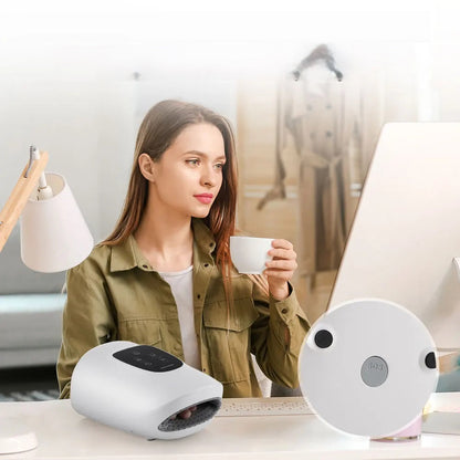 Wireless Electric Hand Massager – Air Compression & Hot Compress for Arthritis, Numbness & Relaxing Palm Therapy