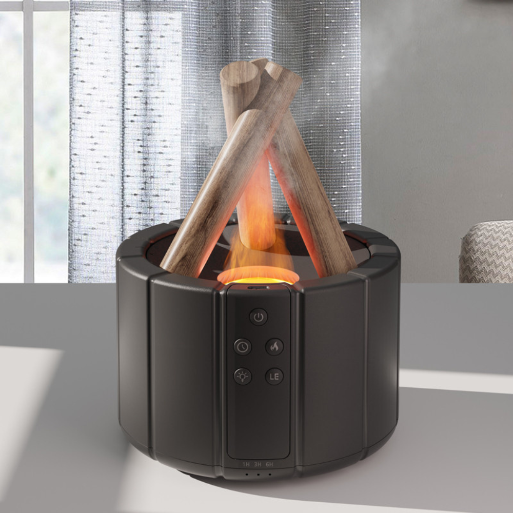 Simulated Campfire Flame Humidifier – Aromatherapy Essential Oil Diffuser