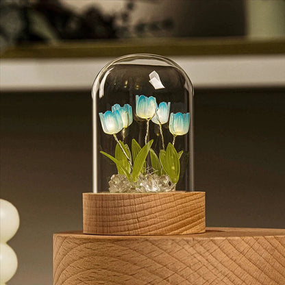 Handmade Tulip Night Light – DIY Romantic Flower Lamp for Bedroom, Living Room and Cozy Ambient Decor