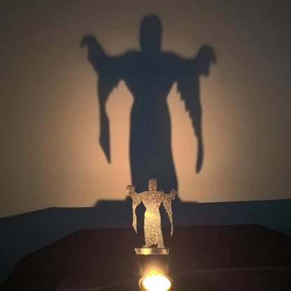 Halloween Decorative Candle Holder – Scary Resin Candlestick Ornament Desk Accessory for Haunted Room Ambiance and Festival Party Décor