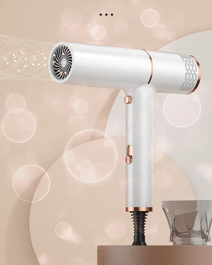 Professional Foldable Hair Dryer with Handle – 1200W Fast Drying with Hot & Cold Air & Nozzle