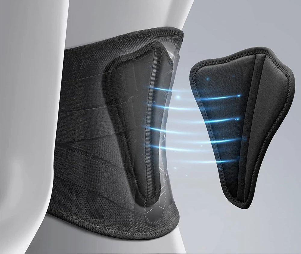 Lumbar Back Support Brace – Ergonomic Spine Design Belt with Adjustable Pull Straps for Men & Women