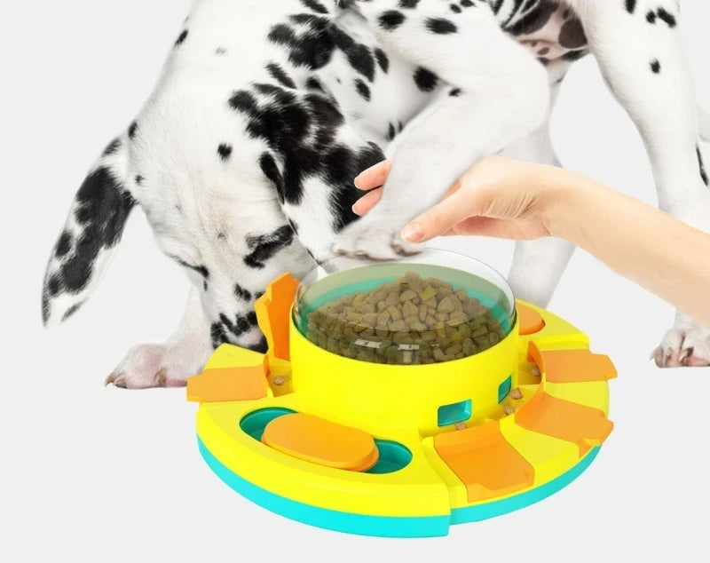 Dog Puzzle Slow Feeder Toy – Interactive Treat Dispenser Bowl for Puppy IQ Training, Food Leaking Enrichment & Smart Playtime