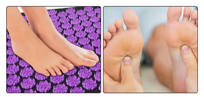 Acupressure Yoga Mat & Pillow Set – Kuznetsov’s Spike Applicator for Full-Body Massage, Stress Relief & Foot Reflex Therapy