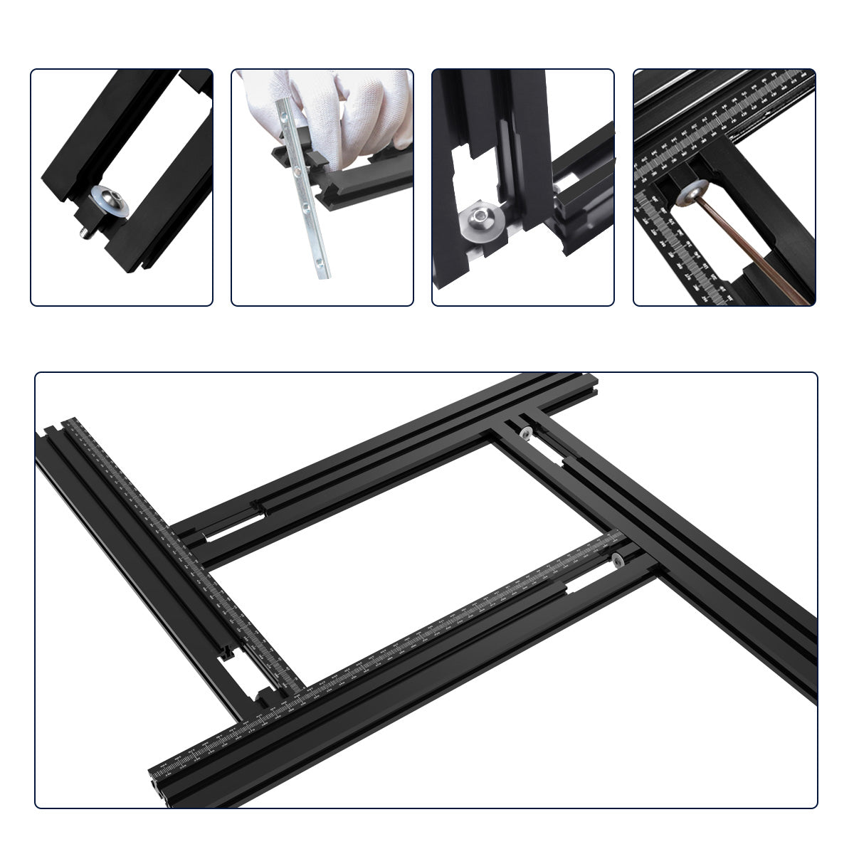 Adjustable Engraving Guide Rail Bracket – Trimming Machine Milling & Groove Tool for Precise Woodworking, Routing, and DIY Projects