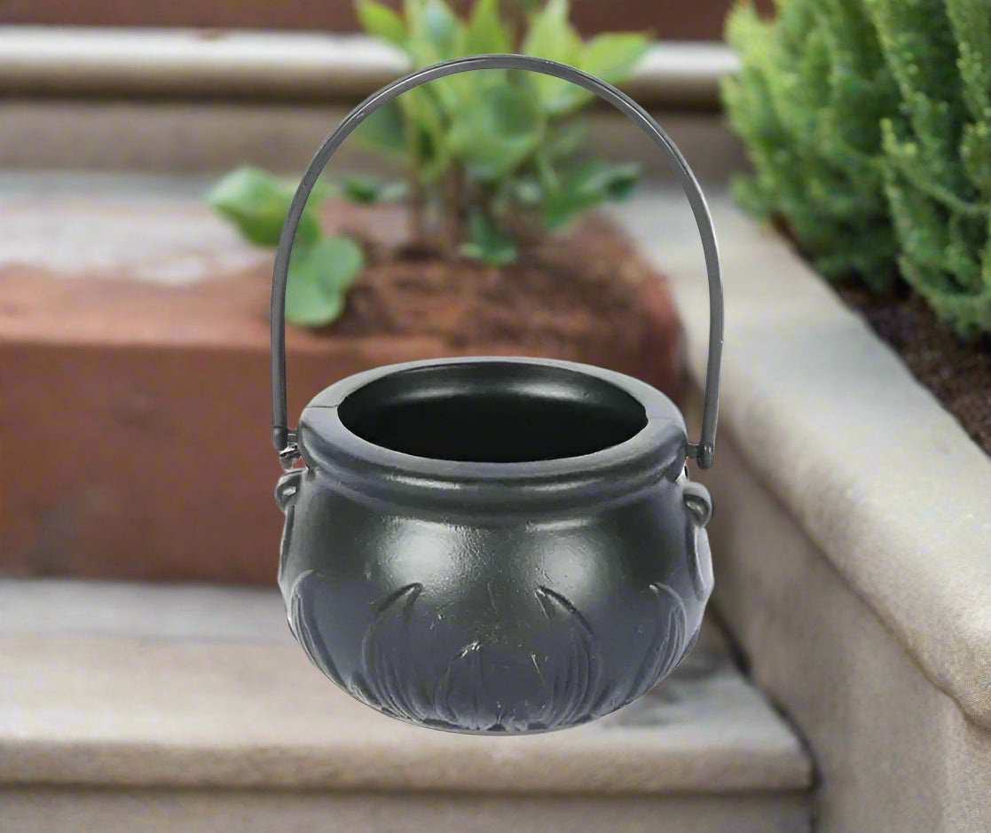 Witch Cauldron Fog Machine – Halloween Mist Maker Fogger, 12 Color-Changing LED Water Fountain Prop for DIY Haunted House & Party