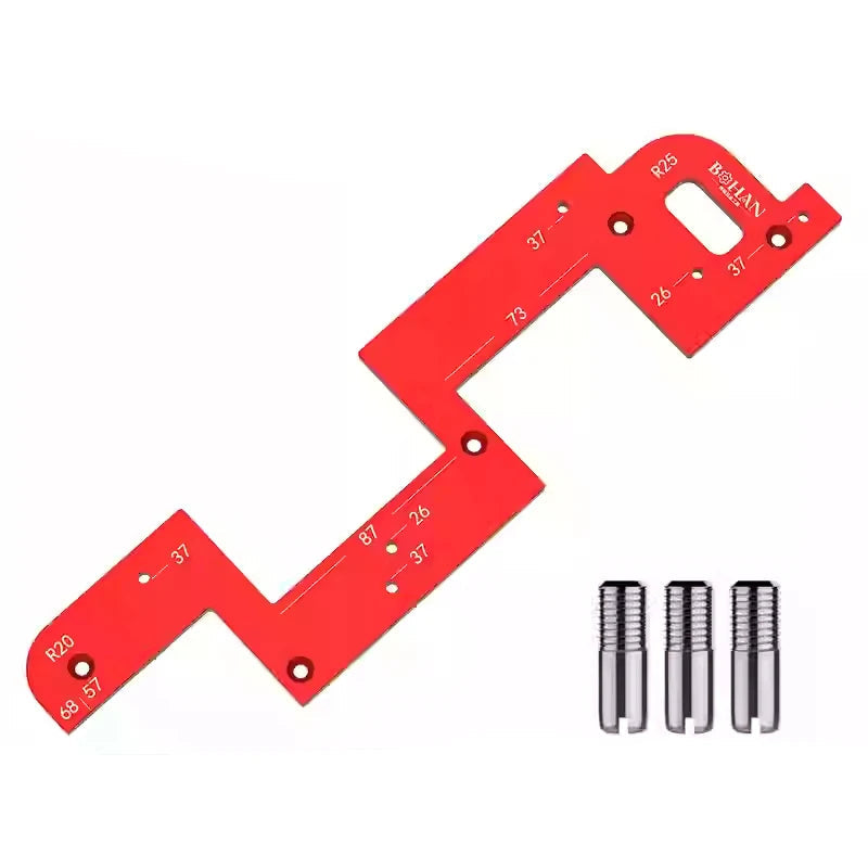 Invisible Recessed Handle Notch Template – Cabinet & Wardrobe Slot Positioning Tool for Handle-Free Door Installation